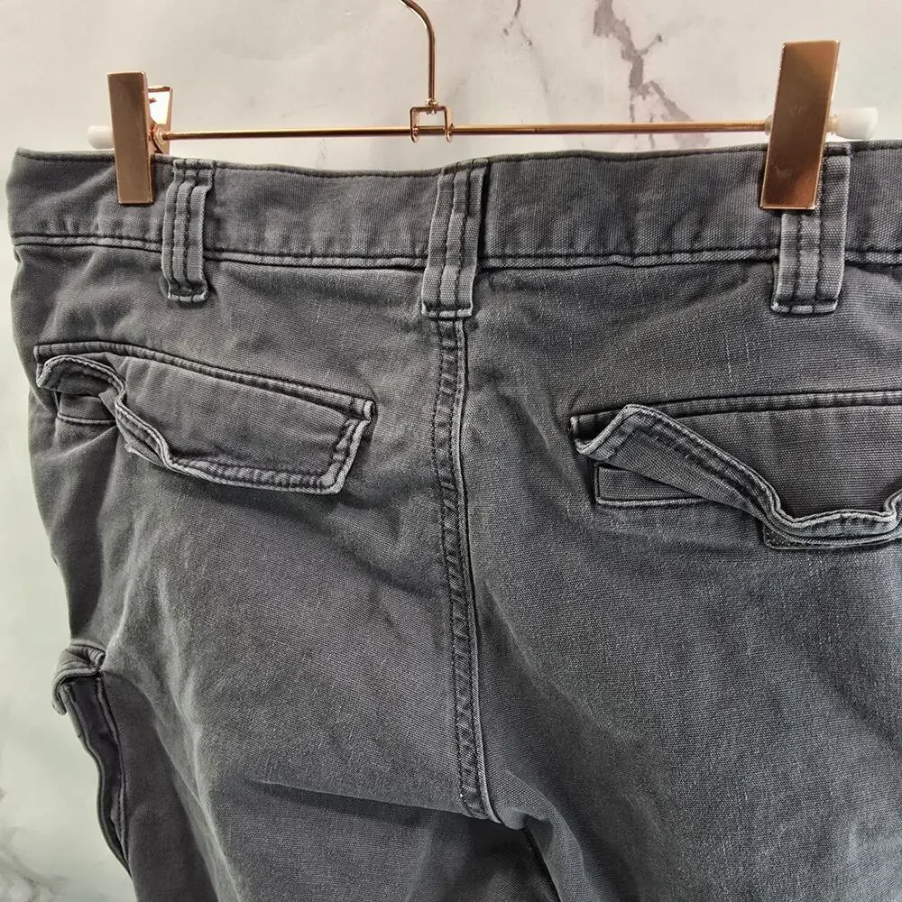 Carhartt Shorts Mens 36 Grey Canvas 10 Inch Camp Relaxed Fit Bermuda Duck